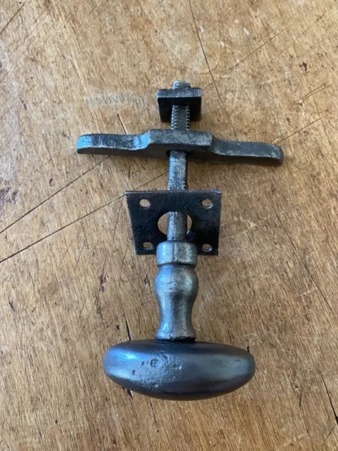 Ancienne poignée de porte en fer forgé,serrure ferrure penture heurtoir targette