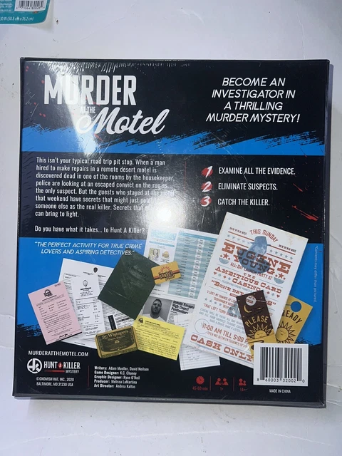 HUNT A KILLER Murder at The Motel Mystery Game sealed NEW £18.83