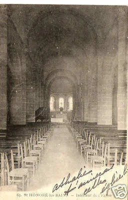 CPA 58 SAINT HONORE LES BAINS  intérieur de l'église