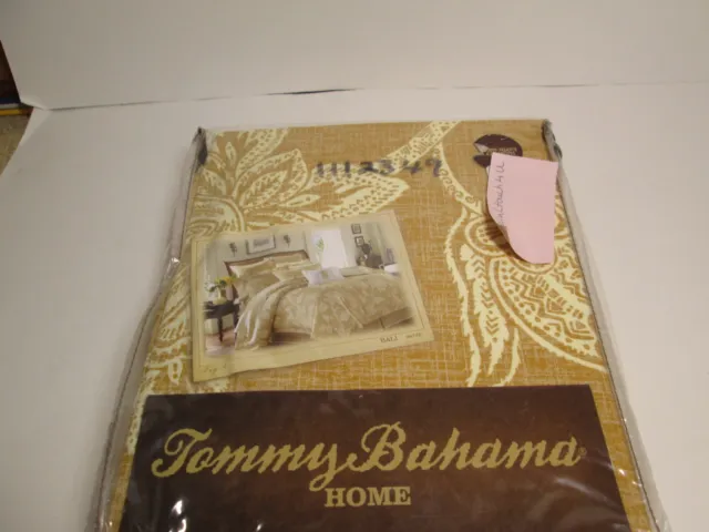 Nuevo Tommy Bahama BALI Revestimiento Ventana Forrado Cefelera 86""x15"" Dorado Crema Nuevo