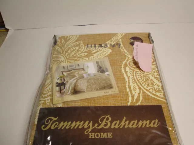 Nuevo Tommy Bahama BALI Revestimiento Ventana Forrado Cefelera 86""x15"" Dorado Crema Nuevo