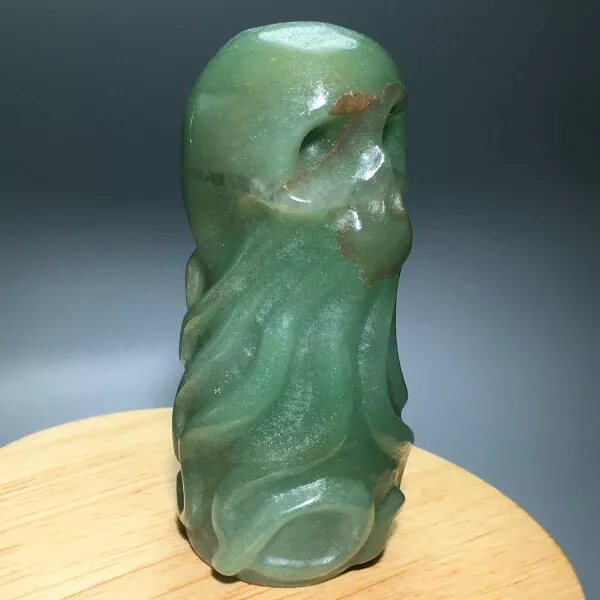 144g Natural Crystal.Aventurine.Hand-carved.Exquisite octopus skulls gift A7