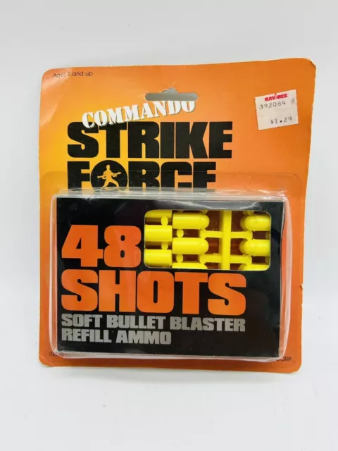 Vintage 1986 Larami COMMANDO STRIKE FORCE Toy Ammo Pack NEW
