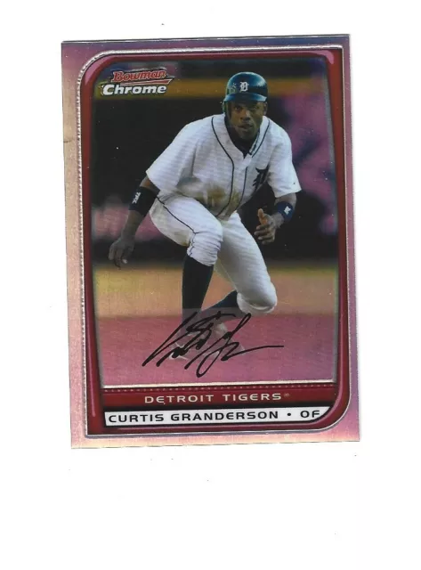 2008 Bowman Chrome Refractors #182 Curtis Granderson  DETROIT  TIGERS