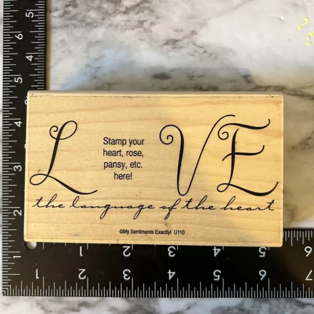 RUBBER STAMP LOVE Language Of The Heart - My Sentiments Exactly Rubber ...