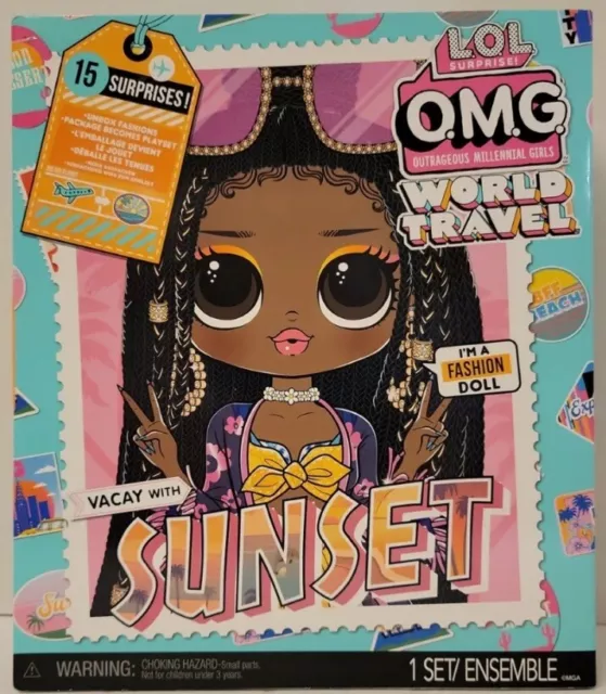 LOL Surprise OMG World Travel Sunset Fashion Doll with 15 Surprises New Sealed