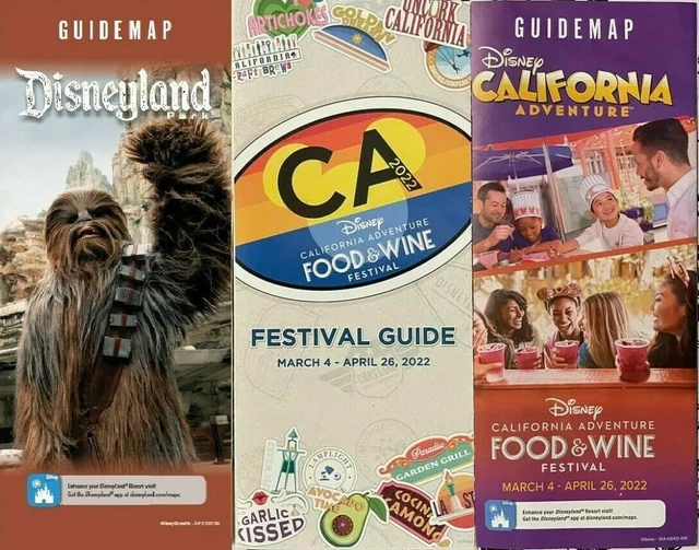 DISNEYLAND PARK GUIDE Map Guidemap DCA Adventure Food Wine Festival