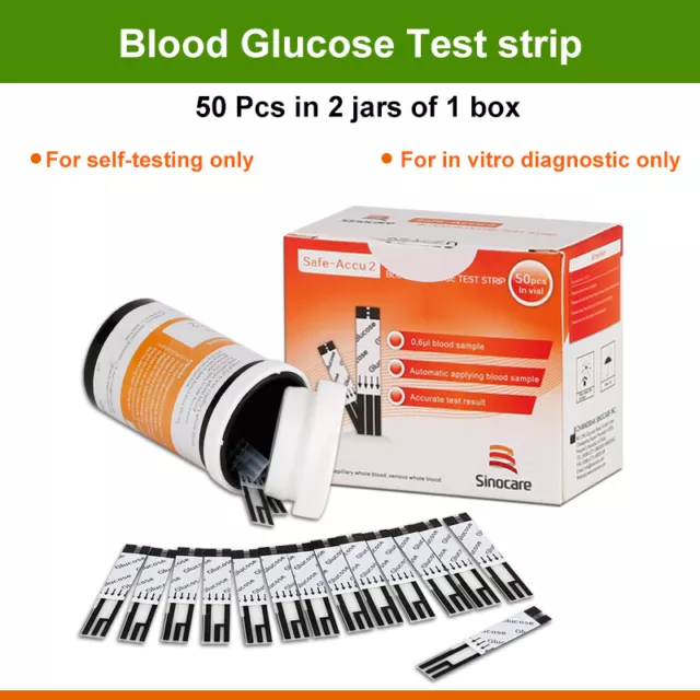 Safe ACCU2 Glucometro medidor glucosa en sangre medir azucar Monitor tiras mg/dl 3