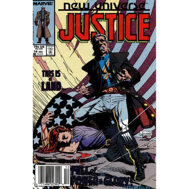 Justice (1986 series) #14 Newsstand in Very Fine condition. Marvel comics [o