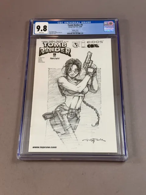 Tomb Raider # 9 Image/Top Cow sketch cover comic CGC graded 9.8 Near Mint/Mint!