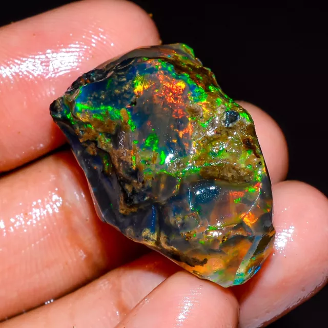 Natural opal Naturel,fire rough ,Éthiopien Brut Pierre Précieuse 38.5Ct. 28x18mm