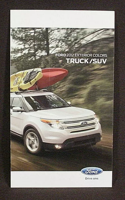 2012 Ford Truck / Pick-Up / Suv  Paint Color Chip Brochure - Original