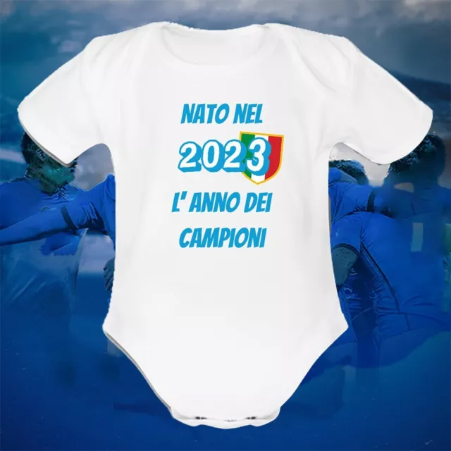 Body Neonato Napoli 2023 Personalizzato In Cotone Divertente Bimbo Bambino
