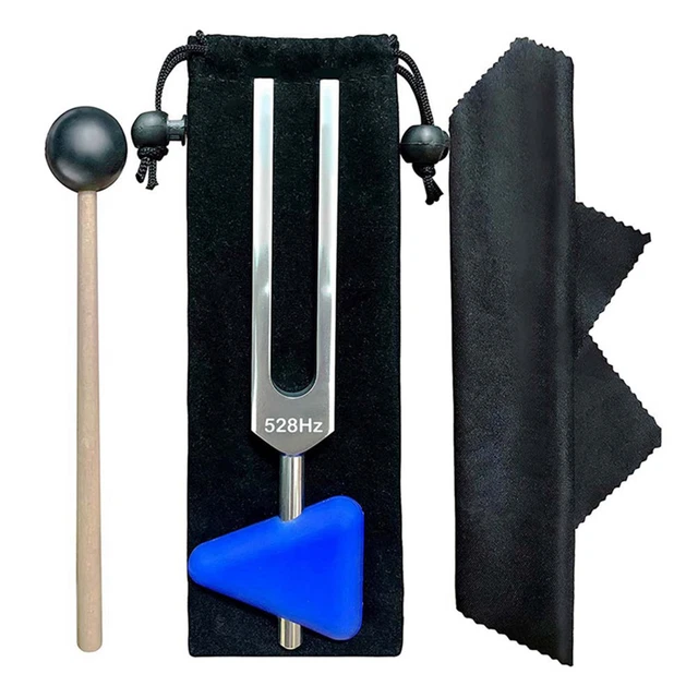 Stimmgabel 528Hz Für Heilung & Entspannung – Mit Silikonhammer & Tasche