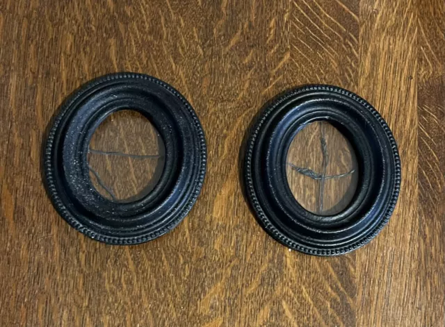 Pair of Vintage Cast Iron Oval Frames - Very Old And Heavy