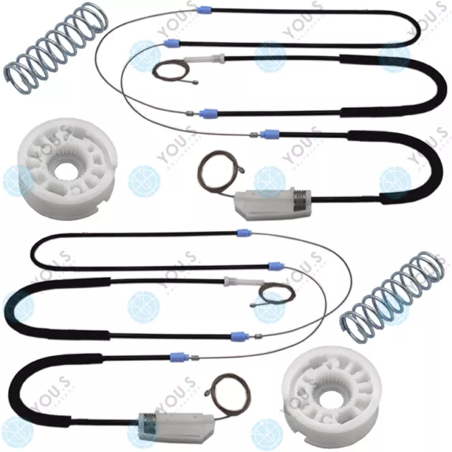 for BMW 3 Series Coupe E46 power window repair kit cable - front left + right