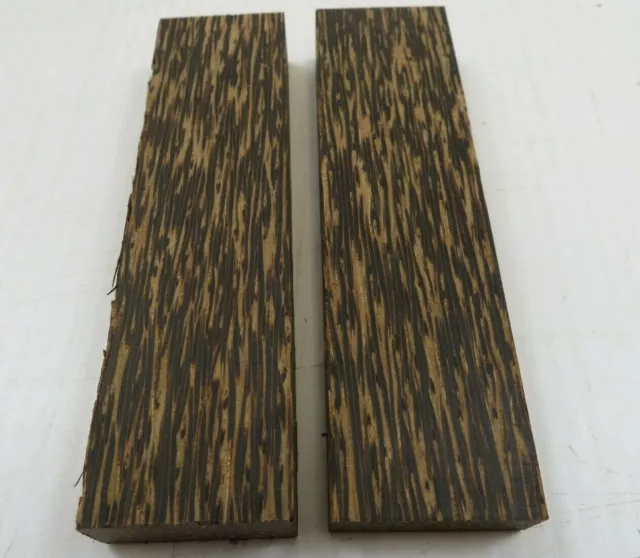 Black Palm Knife Scale/Tool Handle Blanks Book Matched Set 5" x 1-1/2" x 3/8"