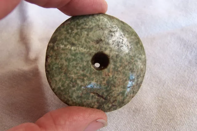 Pre-Columbian Jade Bead/pendant/earspool-ancient-mesoamerica-J3