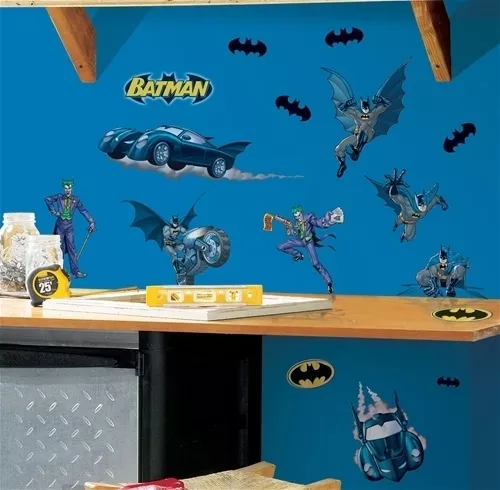 BATMAN Gotham Guardian wall stickers 31 decals DC COMICS Batmobile superhero