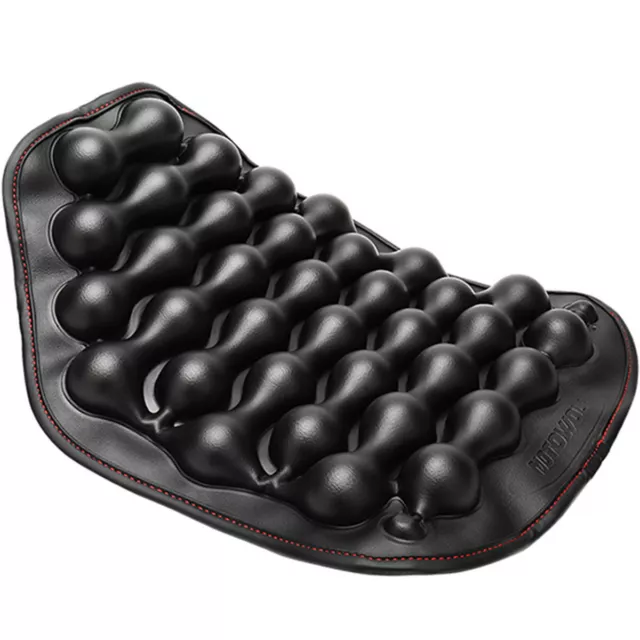 3D Motorcycle Seat Pad Comfort Shockproof inflating Cushion Anti Slip Leather