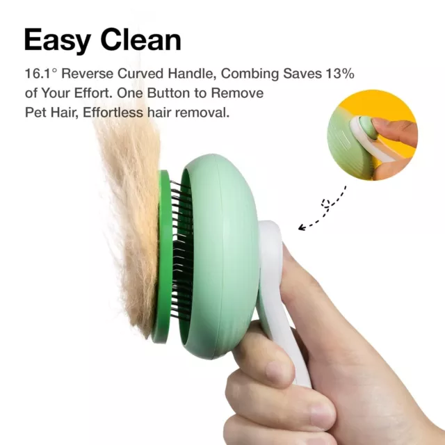 Cat Brush for Shedding, Pet Grooming Self Cleaning Slicker Cats & Dogs~Fast Ship