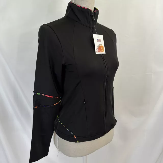 NEW EIS Equi In Style Black Full Zip Jacket Large Equestrian 3