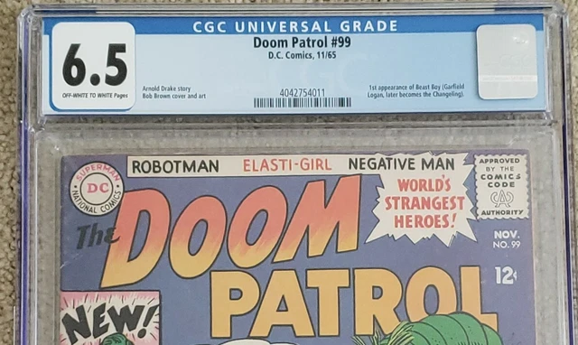 🔥Doom Patrol #99 (CGC 6.5), 1st app Beast Boy / Changeling / Teen Titans🔥 2