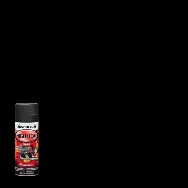 BLACK, RUSTOLEUM AUTOMOTIVE High Heat Protective Enamel Flat Spray