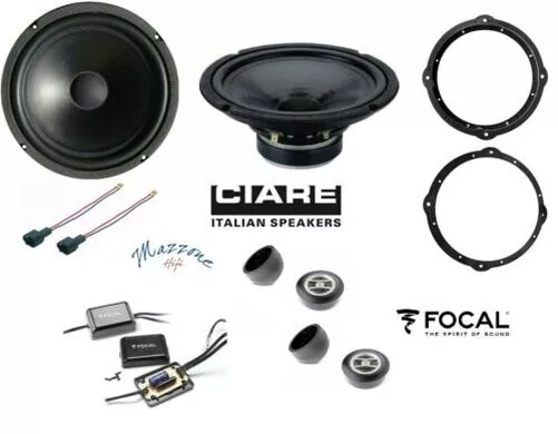 Set 4 Haut Parleur Woofer 20cm Ciare Haut-Parleur Multisegment Focal Audi A3 8V