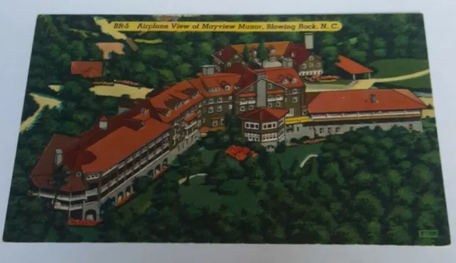 1930s postcard airplane view Mayview Manor Grand Hotel Blowing Rock NC demo 1978