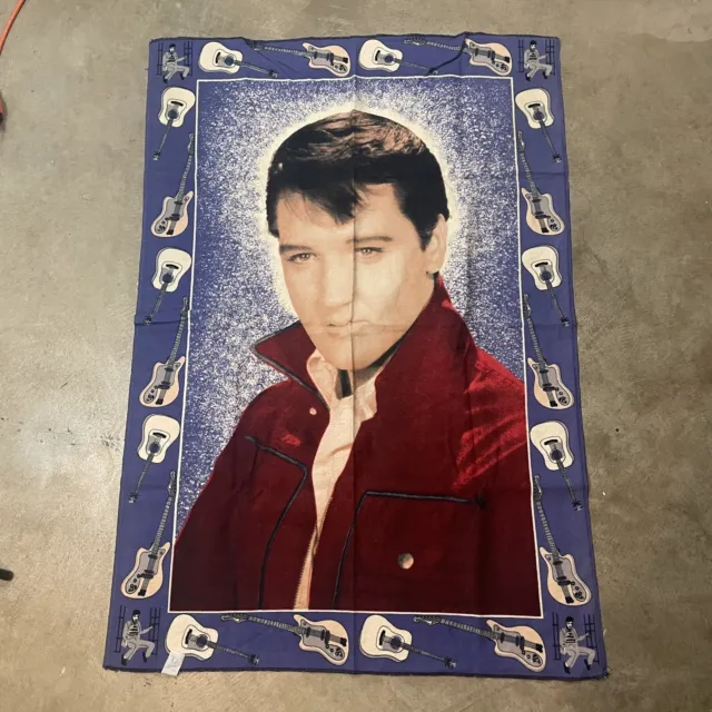 Vintage Elvis Presley Wall Hanging Tapestry 100% Cotton Made In Turkey RT