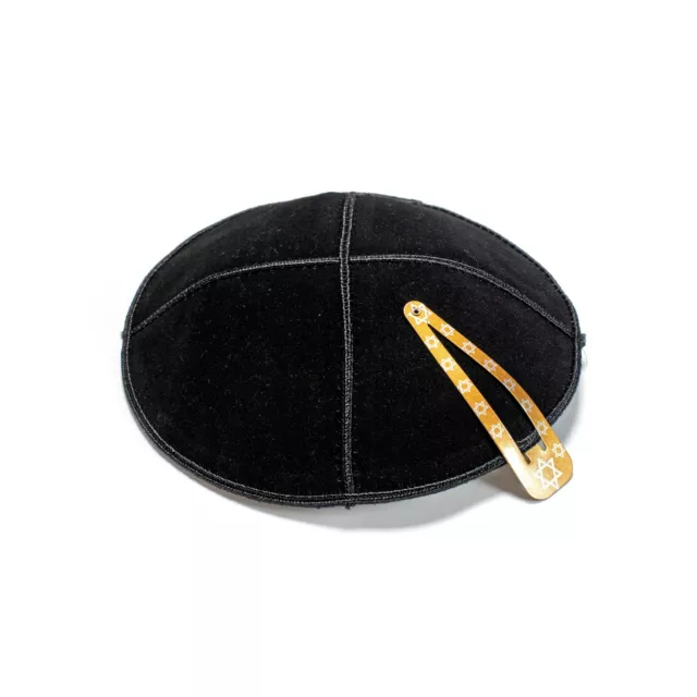 Kippa 16 CM Juif Cuir Noir Rond Tête Casquette Kipa Kippa Synagogue