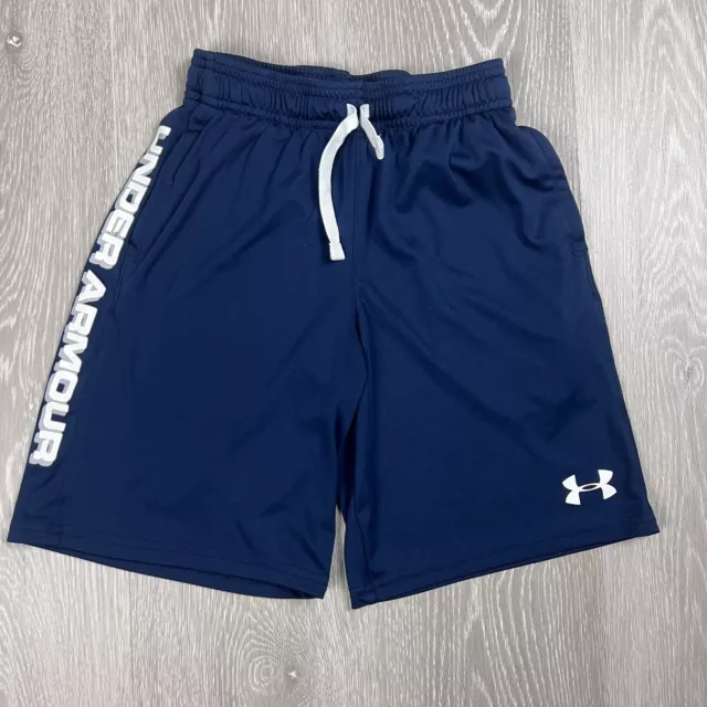 Under Armour Boys Navy Blue Training Shorts Size Small / 8 Years