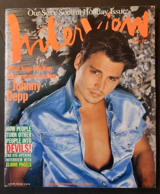 Andy Warhol's Interview Magazine Dec 1995 Johnny Depp - Fashion ~ Art ~ Music