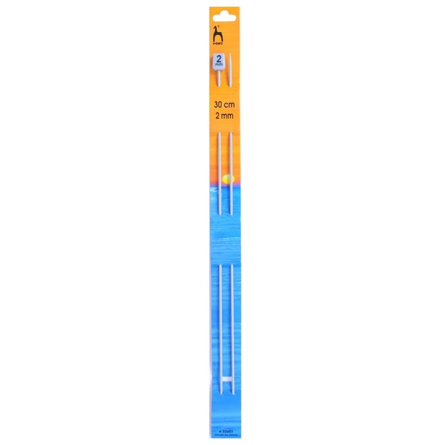 Agujas de tejer clásicas de un solo extremo pony de 2,00 mm - 30 cm - P32601 - CORREO GRATUITO