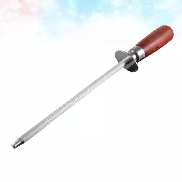 Reusable Steel Honing Rod with Wood Handle