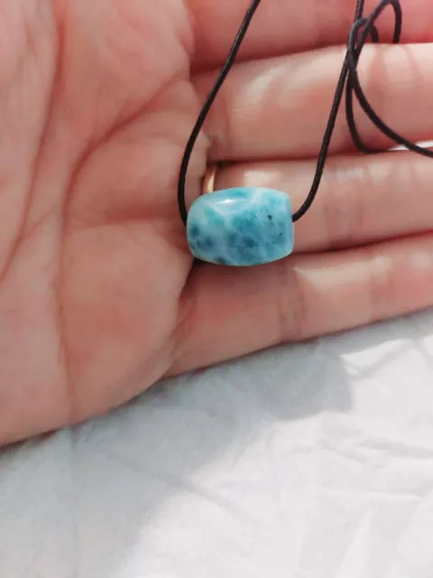 Natural Larimar Stone Pendant Gemstone Jewelry Necklace Pendant Woman Gift 1 pcs