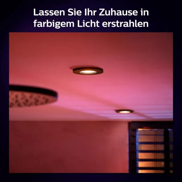 PHILIPS HUE  Bluetooth White&Color Ambiance Einbauspot Xamento 3er oder 1er Pack 2