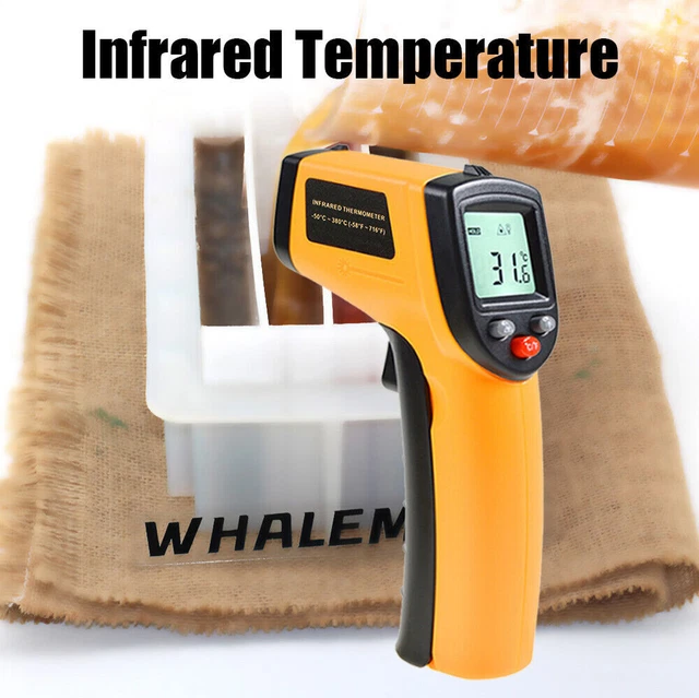 Thermometer Infrarot Pyrometer Laser LCD 12:1 Temperatur bis 380°C Messgerät!