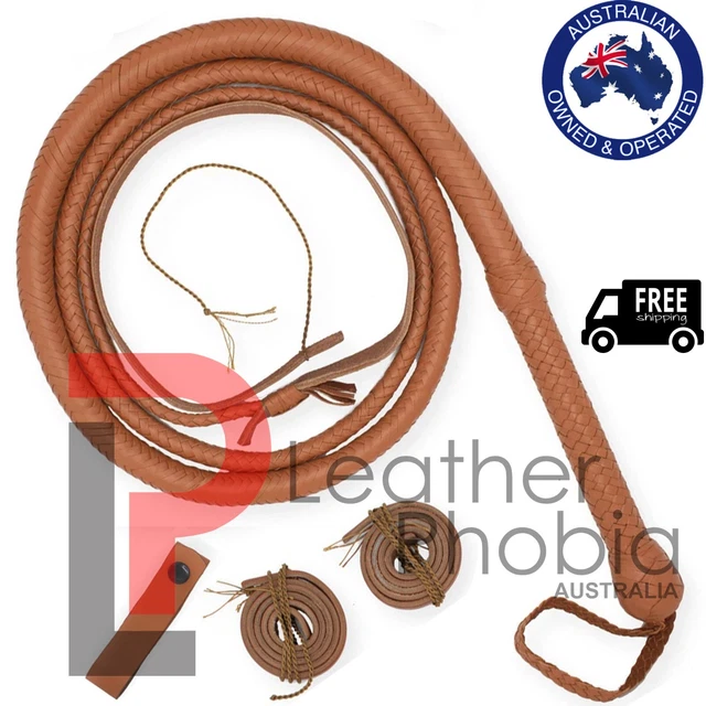 Fouet De Taureau En Cuir Vachette 16 Tresses – 4 à 16 Pieds, Style Indiana Jones