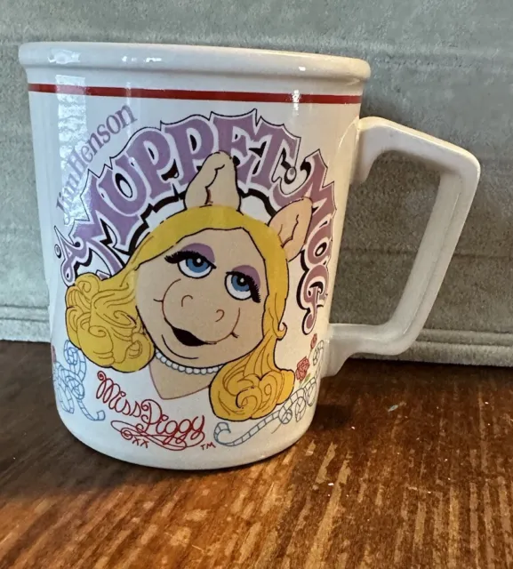 Vtg Miss Piggy Jim Henson Muppet mug coffee tea cup