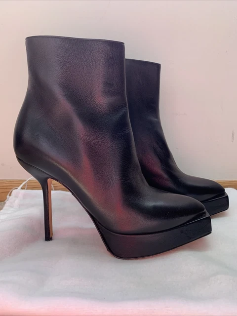 NEW Dior Black Ankle Stiletto Boots, Size 35.5