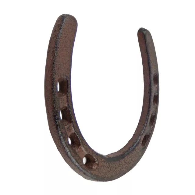 Rustic Lucky Horseshoe Cast Iron Decorative Brown Western Decor 4.5 x 4.5 inch 3