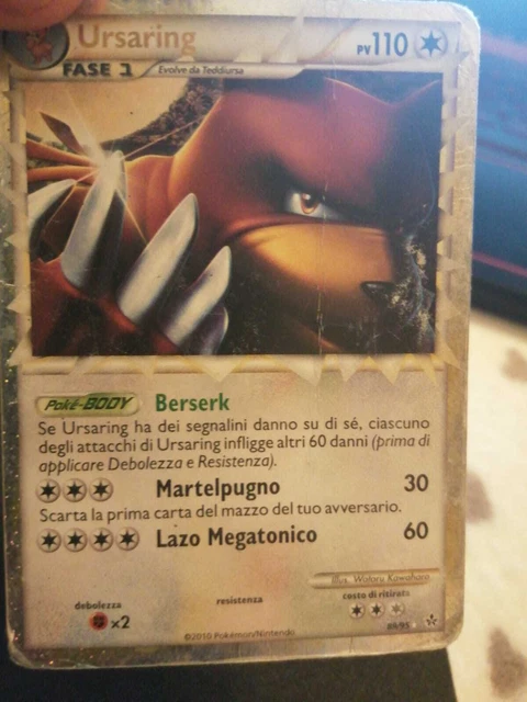 Ursaring 89/95 Rare Holo Played Forces Unleashed Pokemon Cards (ITA) 3
