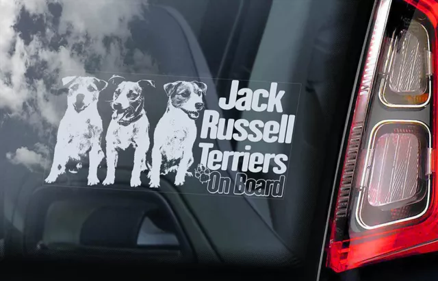 Jack Russell Terrier Adesivo per Auto, Cane Finestre Paraurti Decal Regalo Pet -