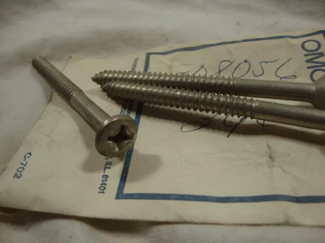 NOS OMC Johnson Evinrude 308056 control mounting screw set of 3 1968-1972 2