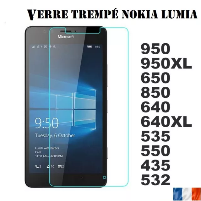 Film Vitre De Protection En Verre Trempé Écran Incassable Pour Nokia Lumia