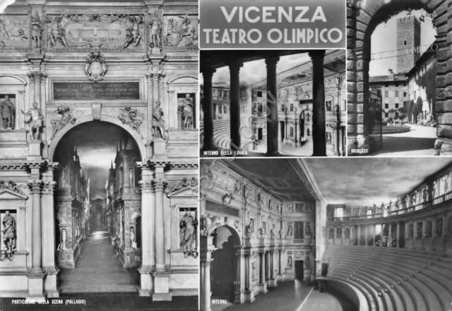 Cartolina Vicenza Teatro Olimpico vedute varie