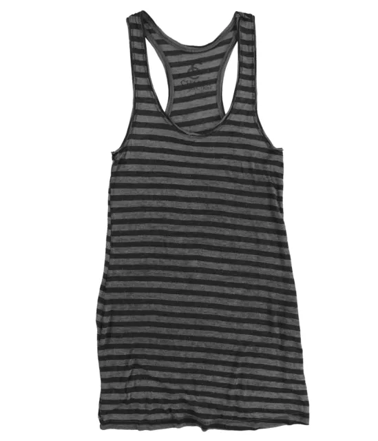 Chaser Collection Womens Striped Racerback Tank Top, Grey, Large