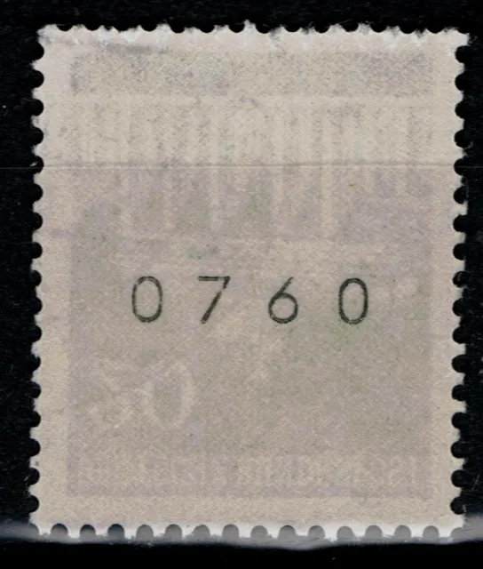 BRD Brandenburger Tor Mi.- Nr. 507 v R gestempelt mit rückseitiger Nummer 0760 2
